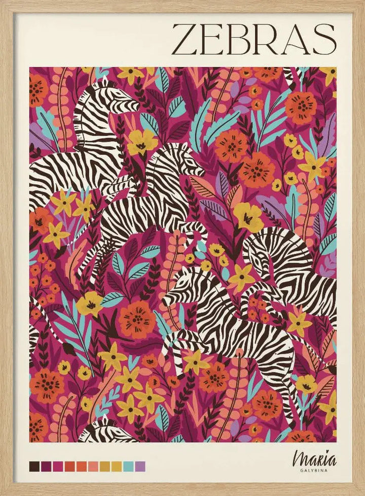 ZEBRA. Zebra Collection - Stretched Canvas, Poster or Fine Art Print I Heart Wall Art