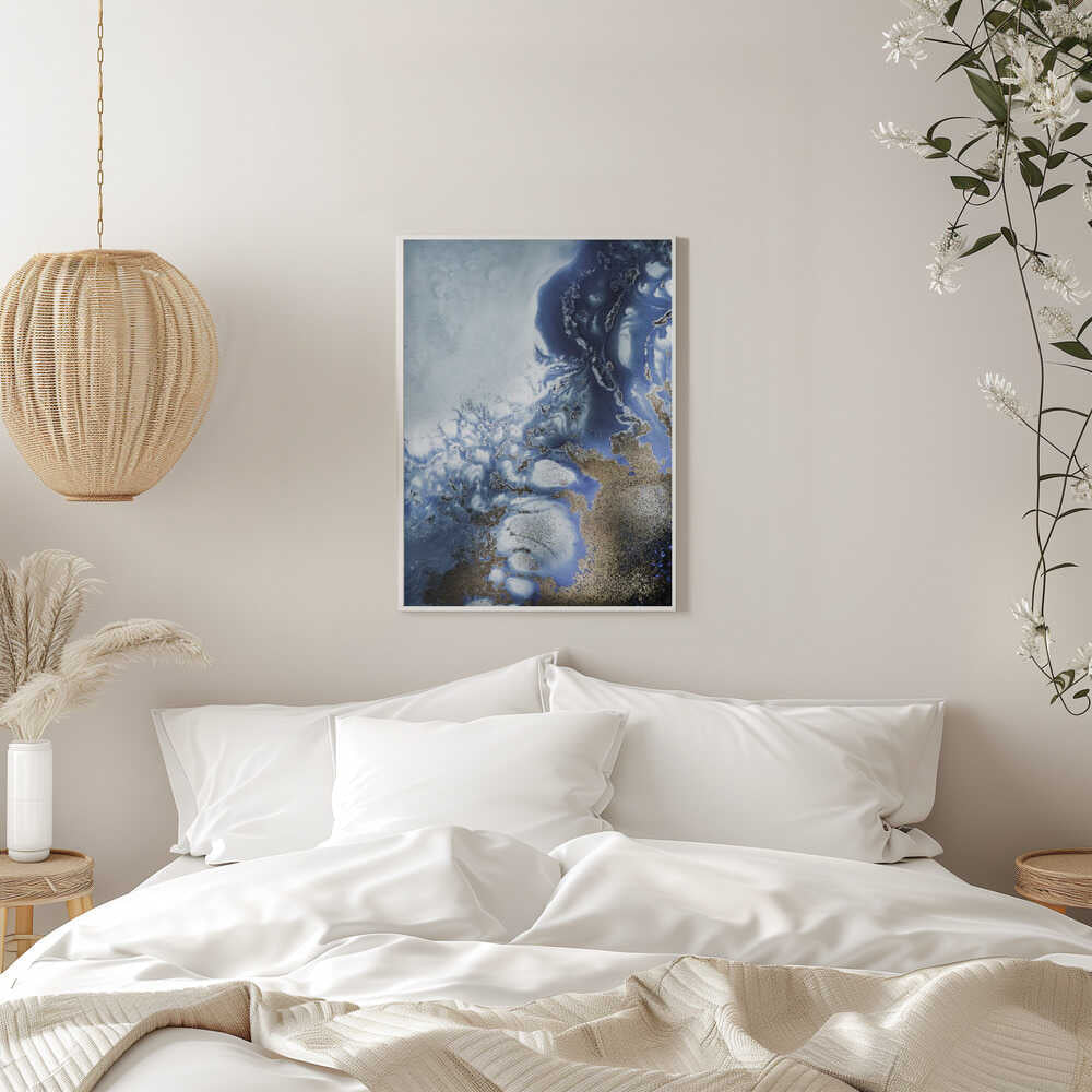 Zen Art &amp;039;Ocean Wave Waltz 2&amp;039; - Watercolor waves - Stretched Canvas, Poster or Fine Art Print - I Heart Wall Art - Poster Print, Canvas Print or Framed Art Print