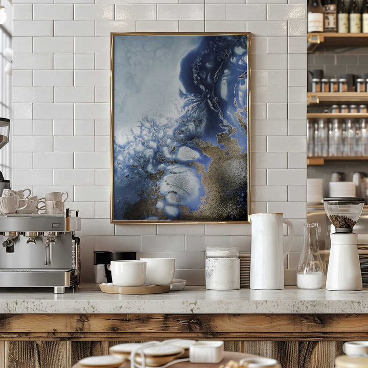 Zen Art &amp;039;Ocean Wave Waltz 2&amp;039; - Watercolor waves - Stretched Canvas, Poster or Fine Art Print - I Heart Wall Art - Poster Print, Canvas Print or Framed Art Print