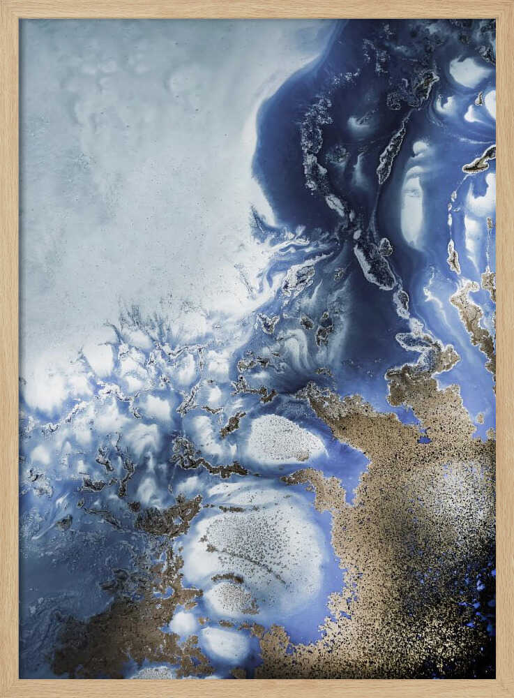 Zen Art &amp;039;Ocean Wave Waltz 2&amp;039; - Watercolor waves - Stretched Canvas, Poster or Fine Art Print - I Heart Wall Art - Poster Print, Canvas Print or Framed Art Print