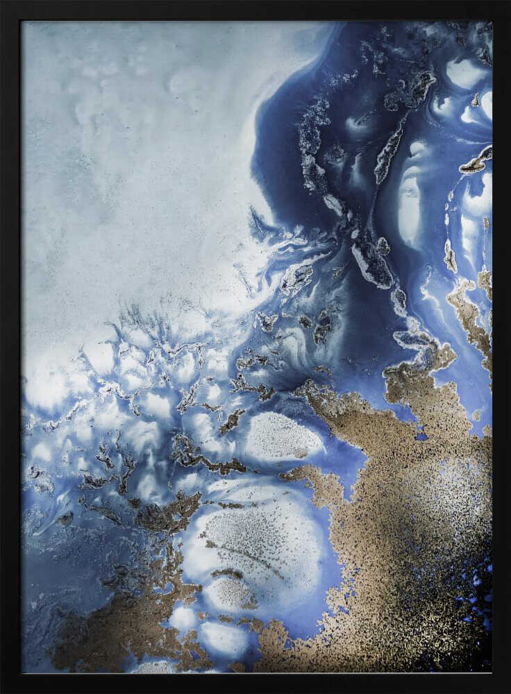 Zen Art &039;Ocean Wave Waltz 2&039; - Watercolor waves - Stretched Canvas, Poster or Fine Art Print - I Heart Wall Art - Poster Print, Canvas Print or Framed Art Print