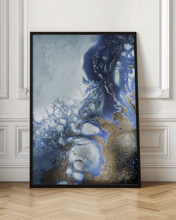 Zen Art &amp;039;Ocean Wave Waltz 2&amp;039; - Watercolor waves - Stretched Canvas, Poster or Fine Art Print - I Heart Wall Art - Poster Print, Canvas Print or Framed Art Print