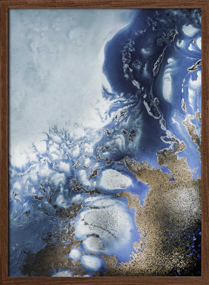 Zen Art &039;Ocean Wave Waltz 2&039; - Watercolor waves - Stretched Canvas, Poster or Fine Art Print - I Heart Wall Art - Poster Print, Canvas Print or Framed Art Print