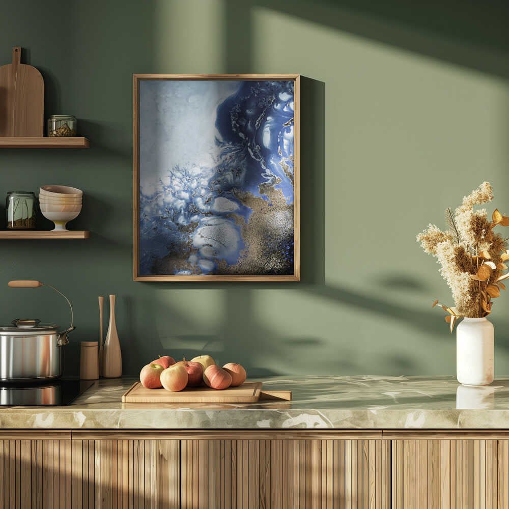 Zen Art &amp;039;Ocean Wave Waltz 2&amp;039; - Watercolor waves - Stretched Canvas, Poster or Fine Art Print - I Heart Wall Art - Poster Print, Canvas Print or Framed Art Print