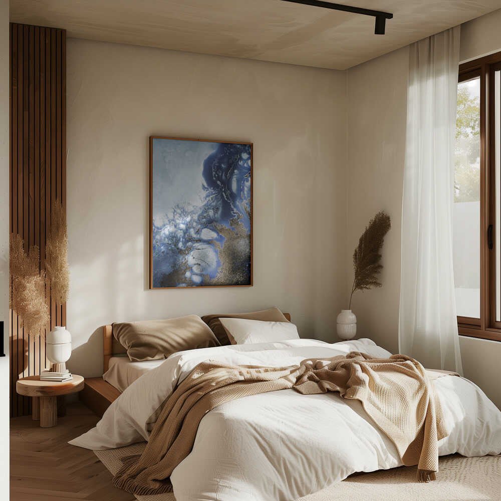 Zen Art &amp;039;Ocean Wave Waltz 2&amp;039; - Watercolor waves - Stretched Canvas, Poster or Fine Art Print - I Heart Wall Art - Poster Print, Canvas Print or Framed Art Print