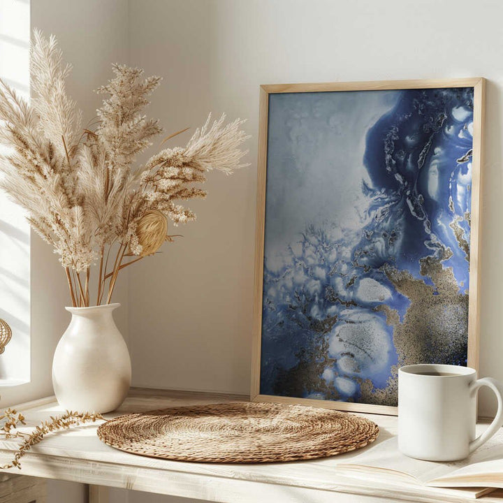 Zen Art &amp;039;Ocean Wave Waltz 2&amp;039; - Watercolor waves - Stretched Canvas, Poster or Fine Art Print - I Heart Wall Art - Poster Print, Canvas Print or Framed Art Print