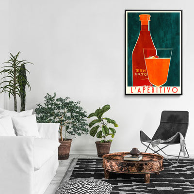 L'aperitivo by Bo Anderson - Stretched Canvas Print or Framed Fine Art Print - Artwork I Heart Wall Art Australia 