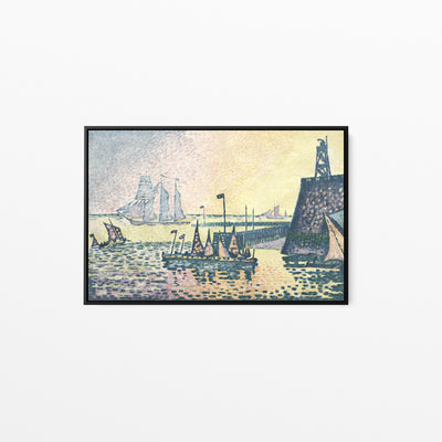 Evening, The Jetty at Vlissingen by  Paul Signac - Stretched Canvas Print or Framed Fine Art Print - Artwork I Heart Wall Art Australia 