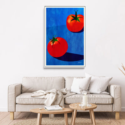 Deux Tomates by Bo Anderson - Stretched Canvas Print or Framed Fine Art Print - Artwork I Heart Wall Art Australia 