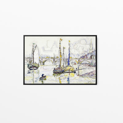 The port of Bordeaux (1930) by Paul Signac- Stretched Canvas Print or Framed Fine Art Print - Artwork I Heart Wall Art Australia 