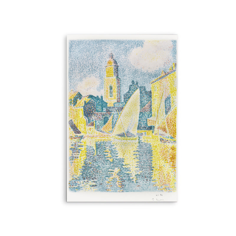 The Port, Saint–Tropez by Paul Signac - Stretched Canvas Print or Framed Fine Art Print I Heart Wall Art Australia 