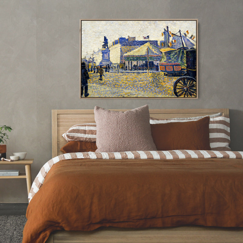 Place de Clichy by  Paul Signac - Stretched Canvas Print or Framed Fine Art Print - Artwork I Heart Wall Art Australia 
