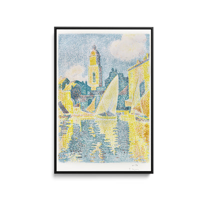 The Port, Saint–Tropez by Paul Signac - Stretched Canvas Print or Framed Fine Art Print I Heart Wall Art Australia 