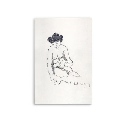 Seated Nude Woman by Paul Signac -  Stretched Canvas Print or Framed Fine Art Print I Heart Wall Art Australia 