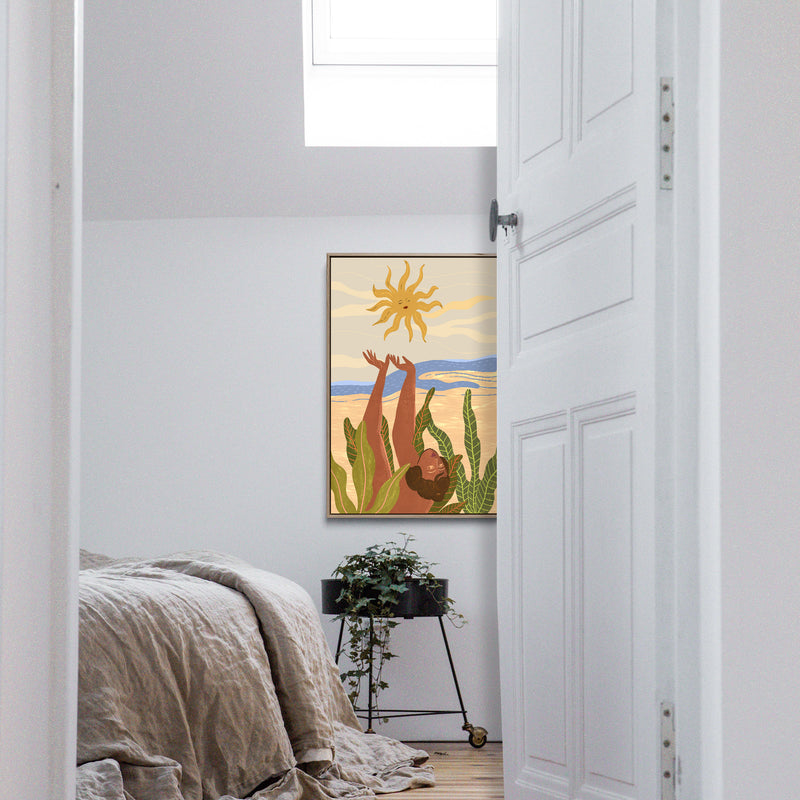 Sun Worship by Arty Guava - Stretched Canvas Print or Framed Fine Art Print - Artwork - I Heart Wall Art