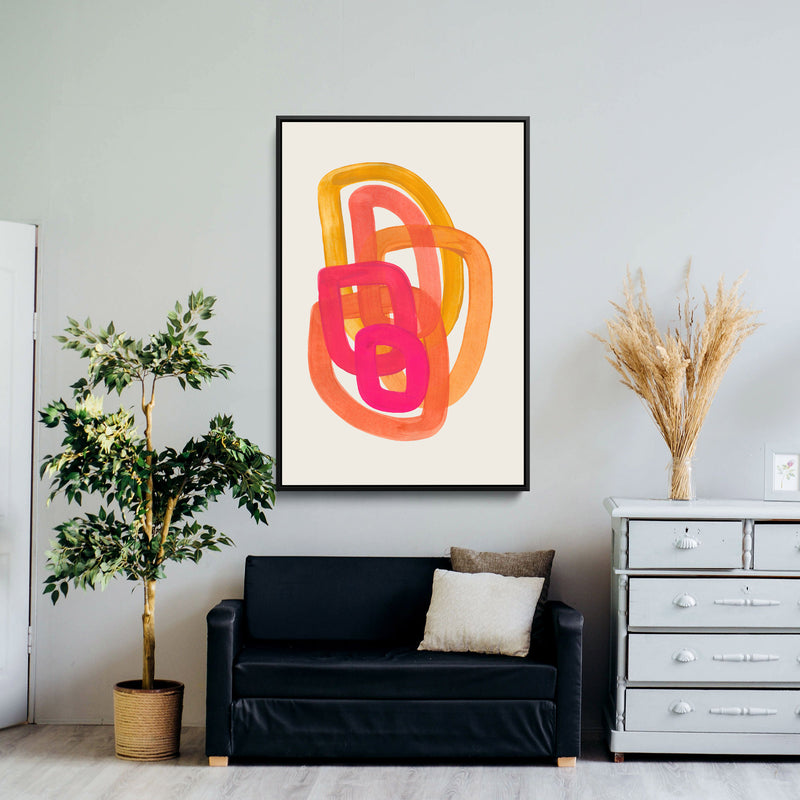70s Spiral by Ejaaz Haniff - Stretched Canvas Print or Framed Fine Art Print - Artwork I Heart Wall Art Australia 