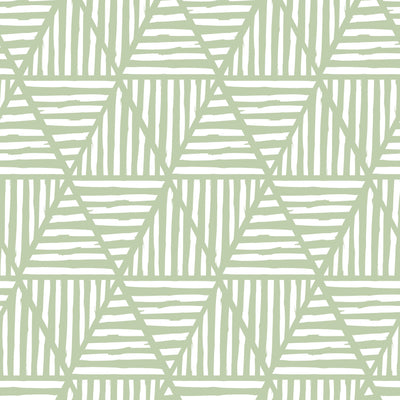 Pyramids In Green - Peel and Stick Removable Wallpaper I Heart Wall Art Australia 