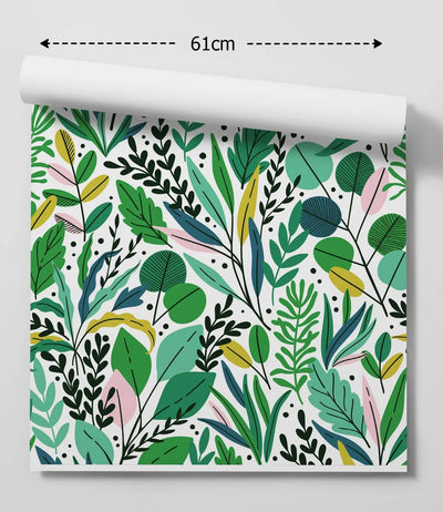 A Bold Garden In Blue And Green Peel and Stick Removable Wallpaper I Heart Wall Art Australia 
