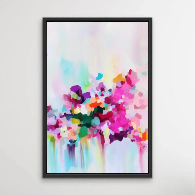 All The Days- Colourful Floral Abstract Artwork as Canvas or Paper Print - I Heart Wall Art - Poster Print, Canvas Print or Framed Art Print