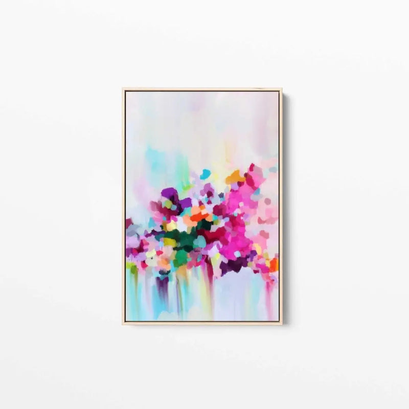 All The Days- Colourful Floral Abstract Artwork as Canvas or Paper Print - I Heart Wall Art - Poster Print, Canvas Print or Framed Art Print