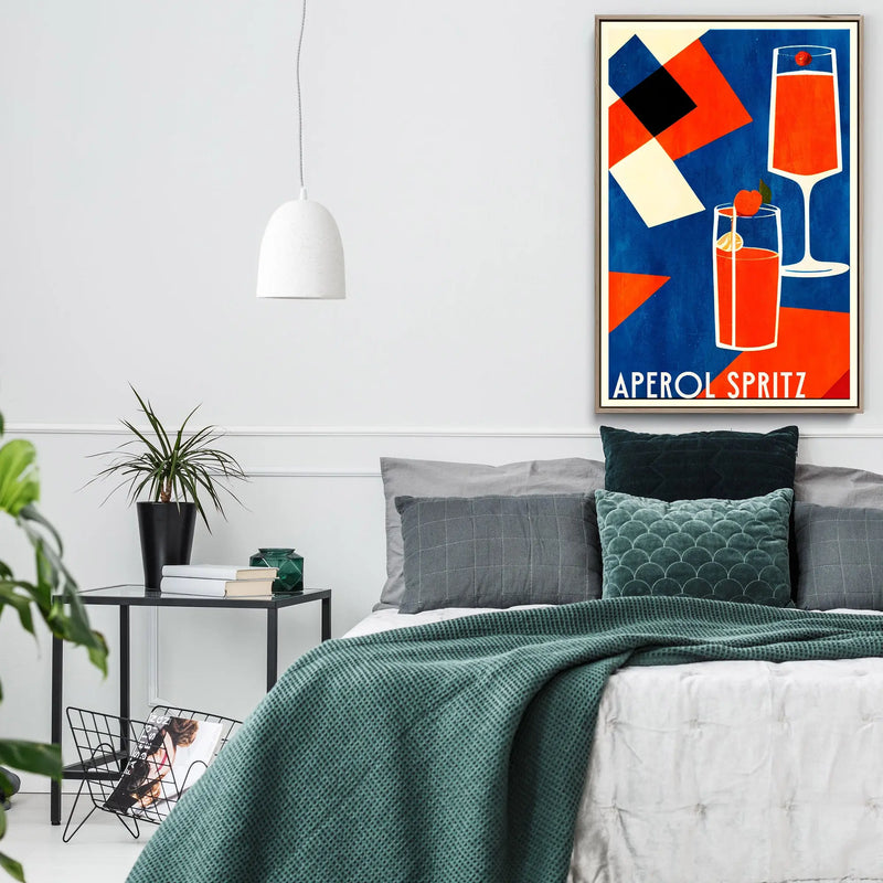 Aperol Spritz by Bo Anderson - Stretched Canvas Print or Framed Fine Art Print - Artwork I Heart Wall Art Australia 