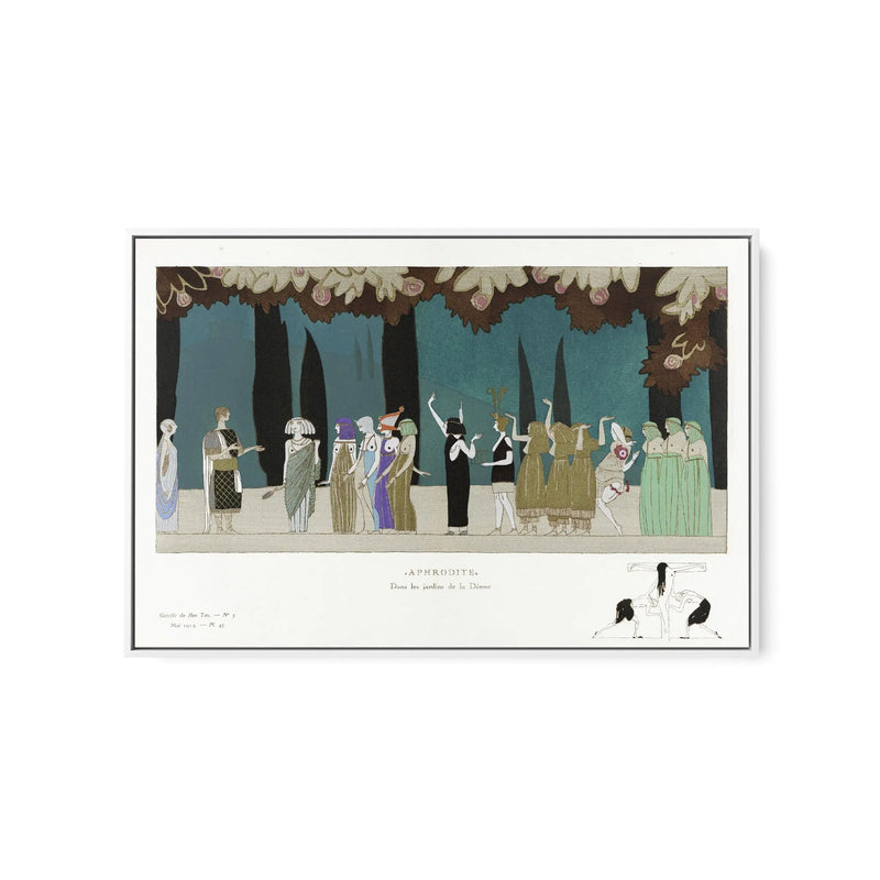 Aphrodite–In the gardens of the Goddess (1914) by Charles Martin- Stretched Canvas Print or Framed Fine Art Print I Heart Wall Art Australia 