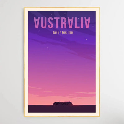 Australia - Vintage Style Travel Print - I Heart Wall Art - Poster Print, Canvas Print or Framed Art Print