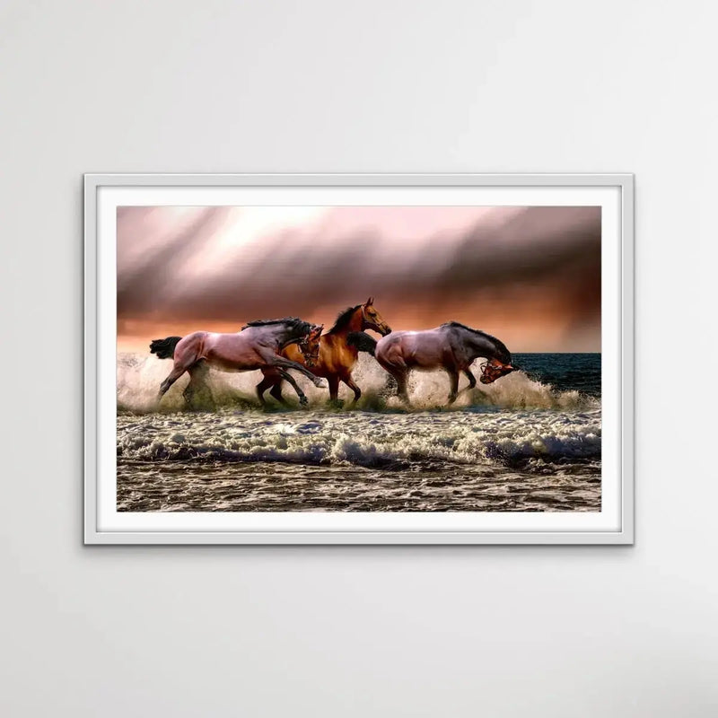 Australian Horses - Beach Photographic Print - I Heart Wall Art - Poster Print, Canvas Print or Framed Art Print