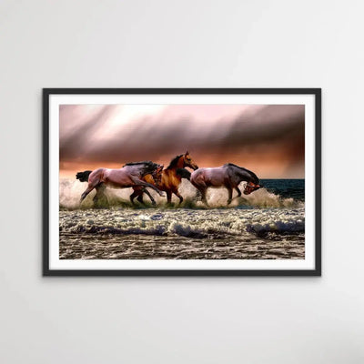 Australian Horses - Beach Photographic Print - I Heart Wall Art - Poster Print, Canvas Print or Framed Art Print