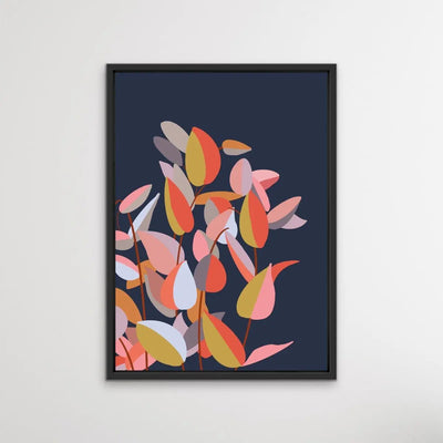 Autumn Colours - Blue Red Yellow Art Original Print - I Heart Wall Art - Poster Print, Canvas Print or Framed Art Print