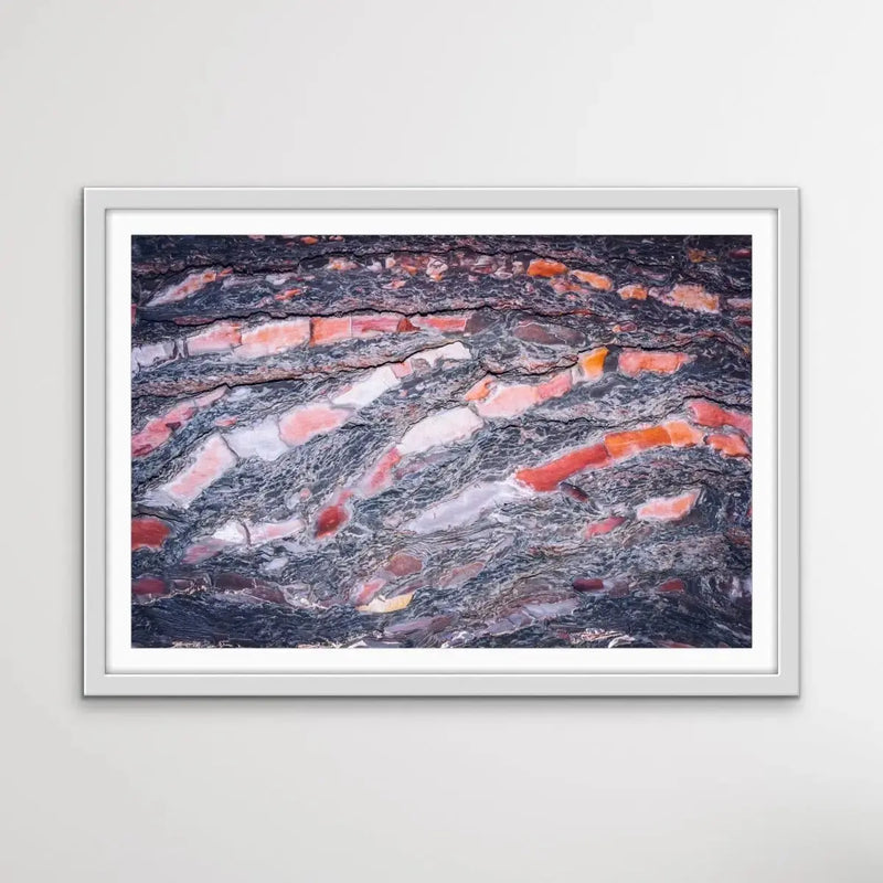 Bark In Pink Tones - Original Abstract Australian Gum Tree Bush Nature Painting Stretched Canvas Wall Art Print - I Heart Wall Art - Poster Print, Canvas Print or Framed Art Print