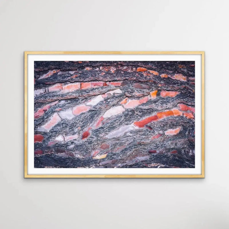 Bark In Pink Tones - Original Abstract Australian Gum Tree Bush Nature Painting Stretched Canvas Wall Art Print - I Heart Wall Art - Poster Print, Canvas Print or Framed Art Print