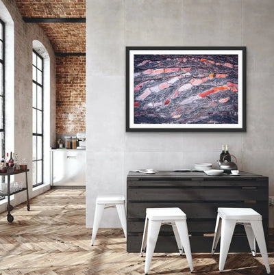 Bark In Pink Tones - Original Abstract Australian Gum Tree Bush Nature Painting Stretched Canvas Wall Art Print - I Heart Wall Art - Poster Print, Canvas Print or Framed Art Print