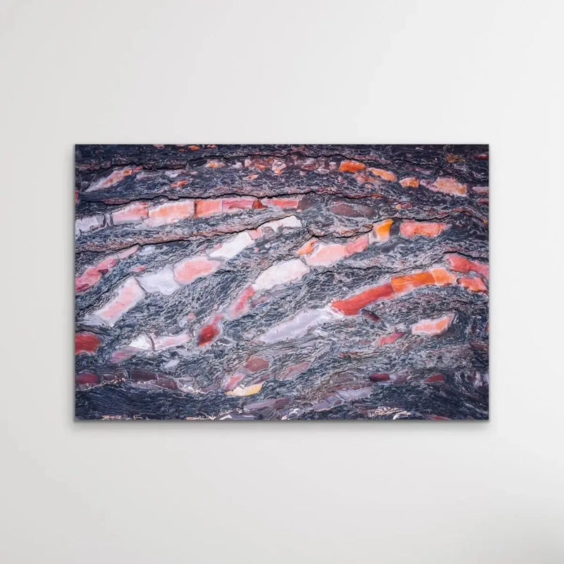 Bark In Pink Tones - Original Abstract Australian Gum Tree Bush Nature Painting Stretched Canvas Wall Art Print - I Heart Wall Art - Poster Print, Canvas Print or Framed Art Print