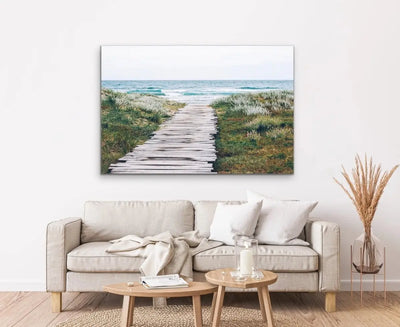 Beach Path - Photographic Beach Print on Canvas or Paper - I Heart Wall Art - Poster Print, Canvas Print or Framed Art Print