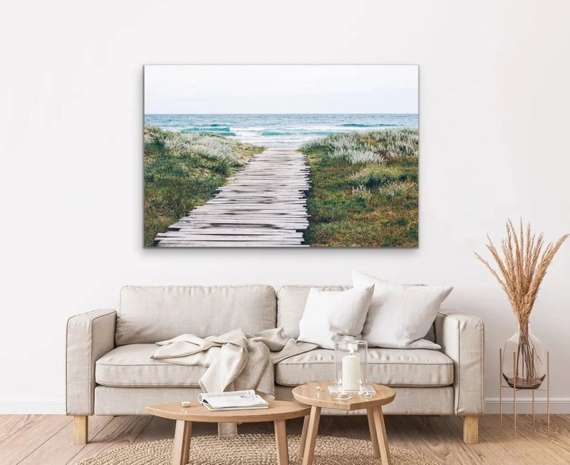 Beach Path - Photographic Beach Print on Canvas or Paper - I Heart Wall Art - Poster Print, Canvas Print or Framed Art Print