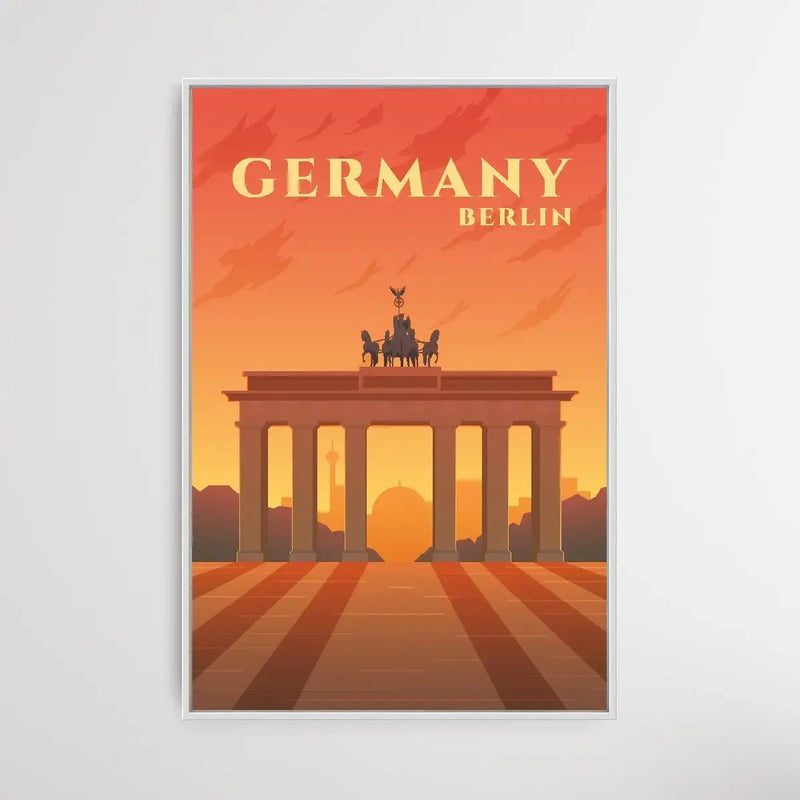 Berlin - Vintage Style Travel Print - I Heart Wall Art - Poster Print, Canvas Print or Framed Art Print