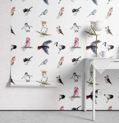 Bird Life - Australian Native Birds Watercolour Sketch Removable Wallpaper - I Heart Wall Art - Poster Print, Canvas Print or Framed Art Print
