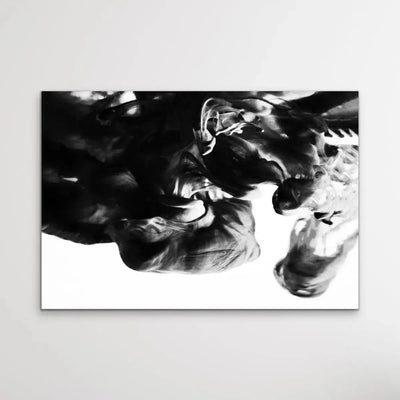 Black and White Abstract Suspension - Photographic Print Cloudy Wall Art Stretched Canvas - I Heart Wall Art - Poster Print, Canvas Print or Framed Art Print