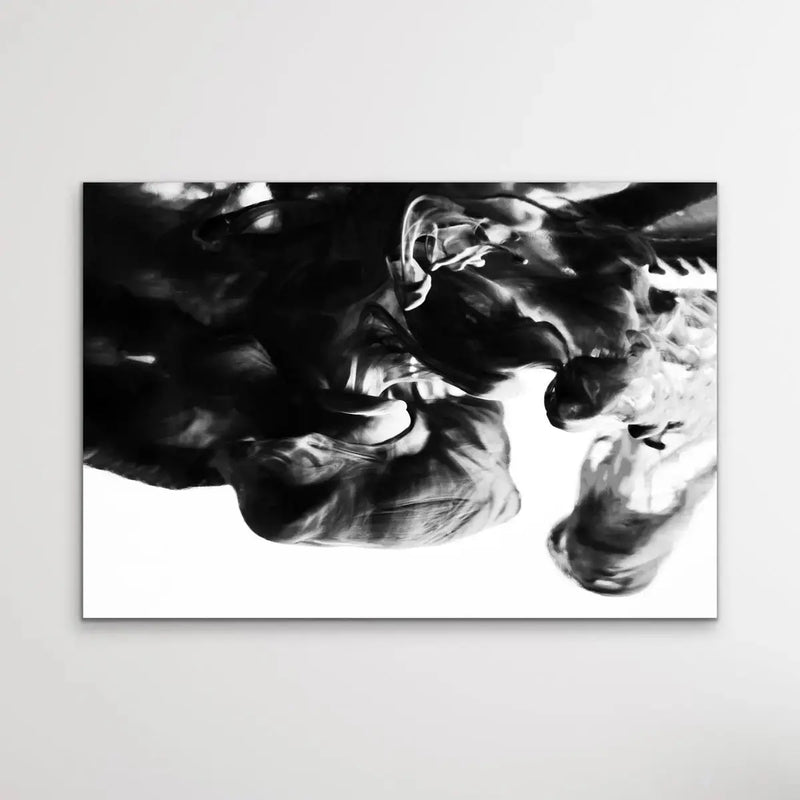 Black and White Abstract Suspension - Photographic Print Cloudy Wall Art Stretched Canvas - I Heart Wall Art - Poster Print, Canvas Print or Framed Art Print