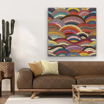 Bohemian Waves (Print Four )- Beautiful Bohemian Style Coloured Print - I Heart Wall Art - Poster Print, Canvas Print or Framed Art Print