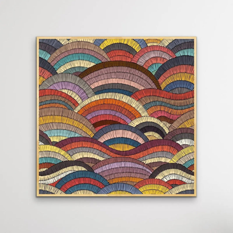 Bohemian Waves (Print Four )- Beautiful Bohemian Style Coloured Print - I Heart Wall Art - Poster Print, Canvas Print or Framed Art Print