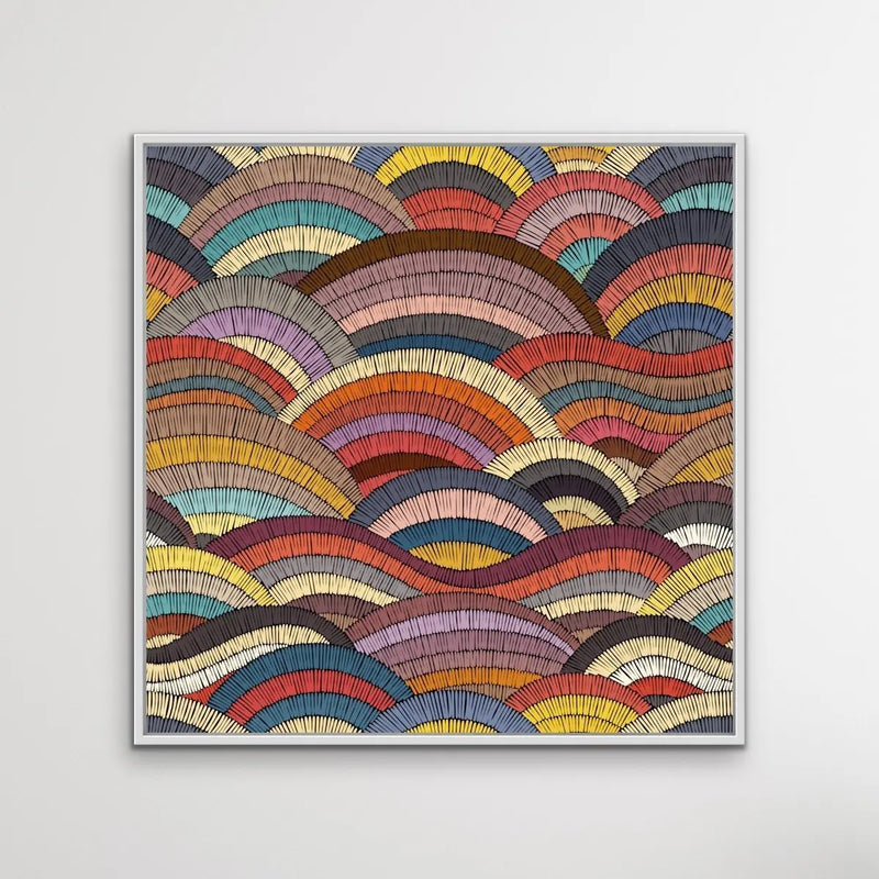 Bohemian Waves (Print Four )- Beautiful Bohemian Style Coloured Print - I Heart Wall Art - Poster Print, Canvas Print or Framed Art Print