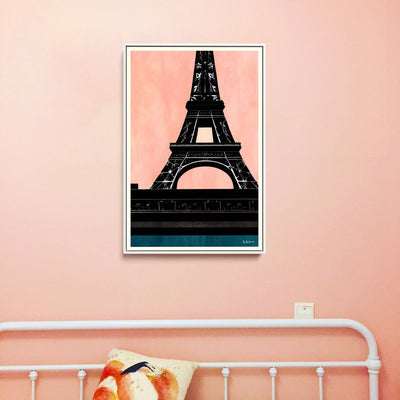 Bon Nuit, Paris by Bo Anderson - Stretched Canvas Print or Framed Fine Art Print - Artwork I Heart Wall Art Australia 