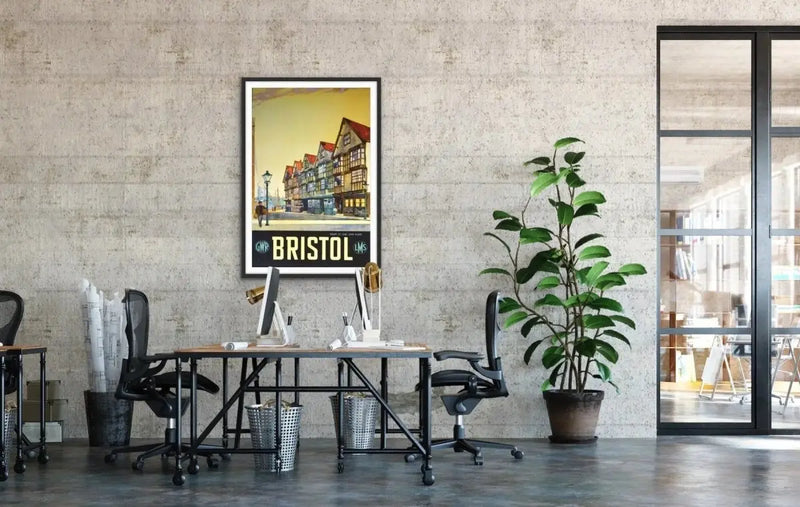 Bristol Vintage Travel Poster - I Heart Wall Art - Poster Print, Canvas Print or Framed Art Print