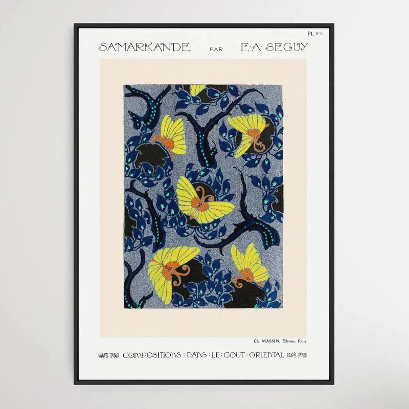 Butterfly Pochoir Pattern 1914 by E. A. Séguy - I Heart Wall Art - Poster Print, Canvas Print or Framed Art Print