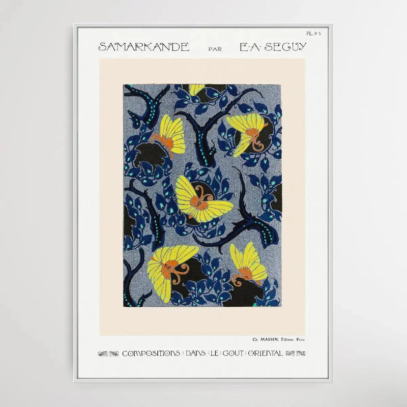 Butterfly Pochoir Pattern 1914 by E. A. Séguy - I Heart Wall Art - Poster Print, Canvas Print or Framed Art Print