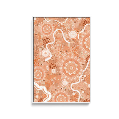 Canobie by Leah Cummins Winter Edition 3  - Stretched Canvas Print or Framed Fine Art Print - Aboriginal Artwork I Heart Wall Art Australia 