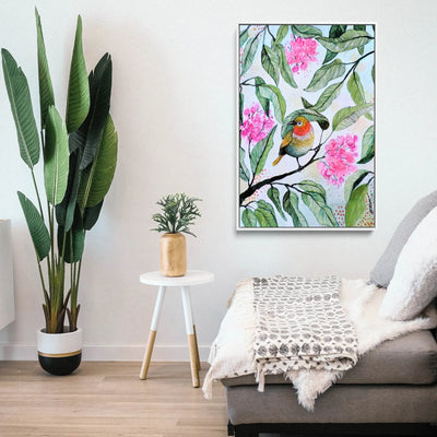 Ce Que Tu Entends, Cest Mon Coeur by Jouant Sylvie Demers - Stretched Canvas Print or Framed Fine Art Print - Artwork I Heart Wall Art Australia 