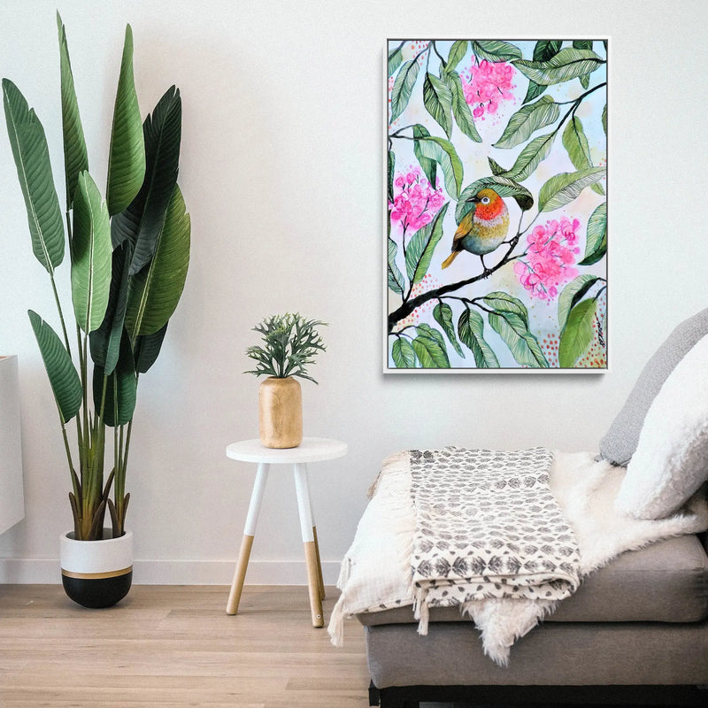 Ce Que Tu Entends, Cest Mon Coeur by Jouant Sylvie Demers - Stretched Canvas Print or Framed Fine Art Print - Artwork I Heart Wall Art Australia 